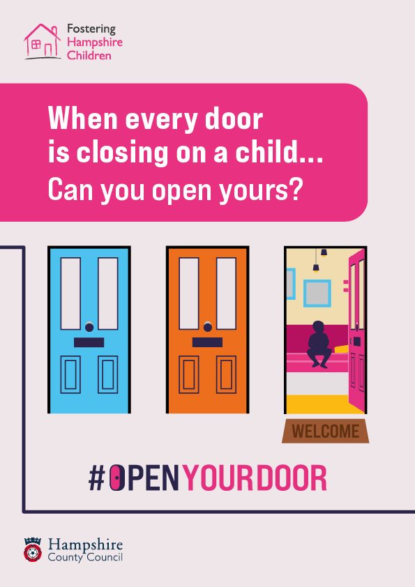 Open Your Door When every door is closing on a child...can you open youra? #openyourdoor, Fostering Hampshire Children