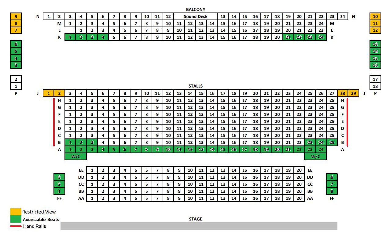 MAST Studio 1 diagram Diagram of seating in MAST's Studio 1
